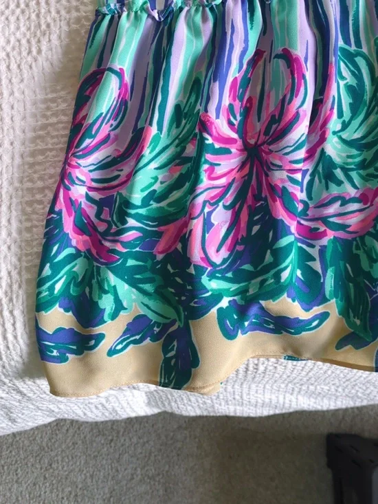 Lilly Pulitzer Alisha Midi Dress Shake Your Palm Palms 🌴 SIze S - Picture 5 of 8